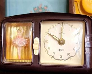 Vintage Bakelite Musical Alarm Clock | Rensie | Dancing Ballerina