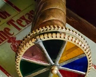 Vintage Brass Stained Glass Kaleidoscope