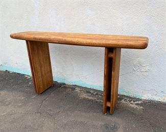 Lou Hodges style oak console table
