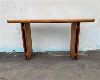 Lou Hodges style oak console table