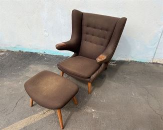 Papa Bear style chair and ottoman