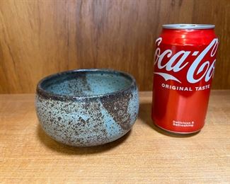 Marked Studio Pottery Blue Bowl