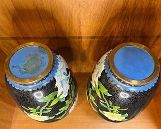 Pair of Chinese Cloisonné Vases 