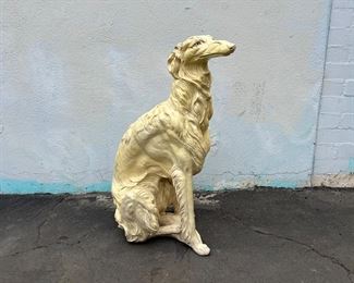 Russian Borzoi Hunting Dog Statue