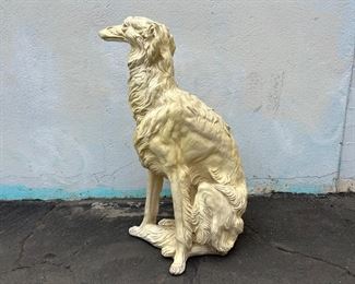 Russian Borzoi Hunting Dog Statue