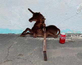 English 19th Century Cast Iron Unicorn