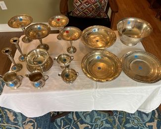 Sterling plates, bowls
