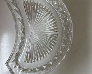 Crystal crescent plates - Val St Lambert