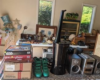 LAMP, CABINET, CROCHET LINEN, BLACK BOX SOLD