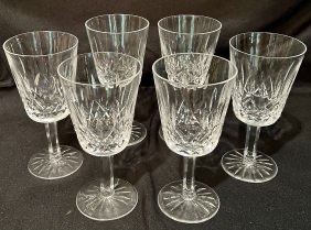 SOPHISTICATED SET OF WATERFORD CRYSTAL LISMORE 1952 MASTERCRAFT WATER GOBLETS