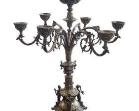 MONUMENTAL NEOCLASSICAL FIGURAL ENGLISH EPERGNE ATTRIBUTED TO SHEFFIELD SILVERSMITHS