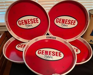 Set of 5 Vintage Genesee Beer Trays 