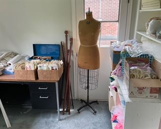 DRESS FORM, VINTAGE SEWING PATTERNS 