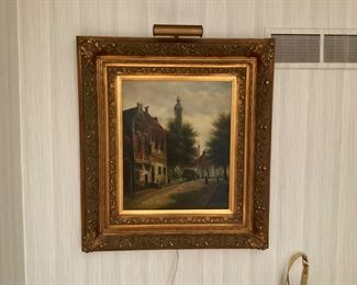 LARGE OIL ON CANVAS.  VERY NICE