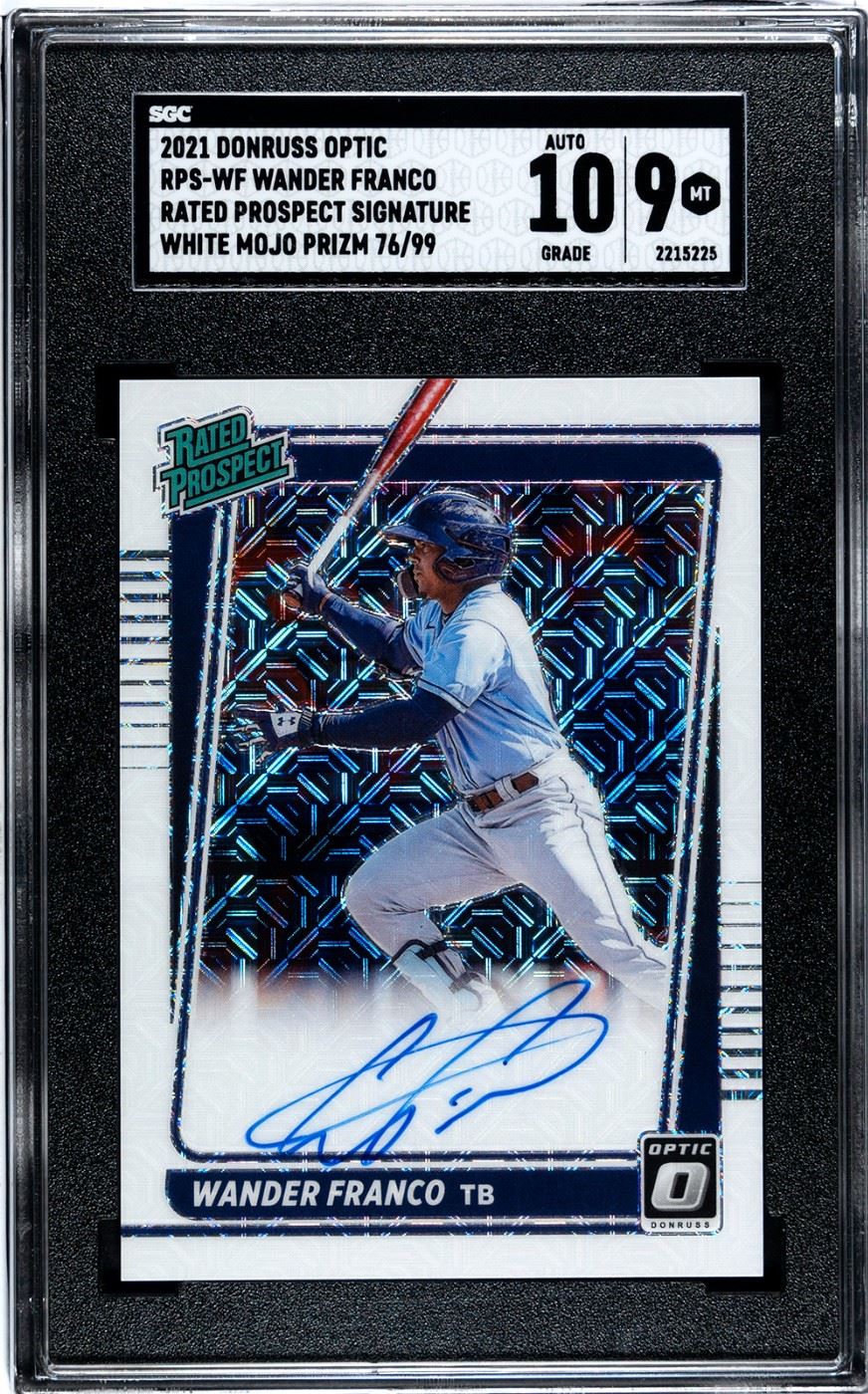 2021 DONRUSS OPTIC RATED PROSPECT WANDER FRANCO WHITE MOJO PRIZM AUTO!!! 