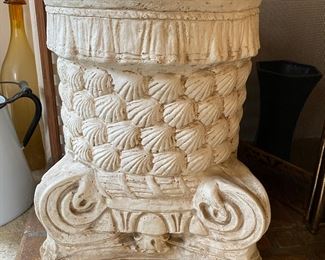 Ionic Plant Stand w/ Shell Motif
