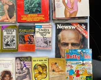 High Times, 1970s Playboys, Godfather Movie featured in Newsweek, more adult paperbacks, Betty & Me comic book