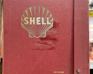 Rare Shell Maps salesman portfolio, full of US/Canada/Mexico map samples.  Appears intact. 