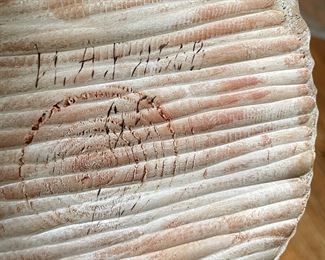 Carved Wood Folk Art Santa, Signed By Artist. Photo 3 of 3.