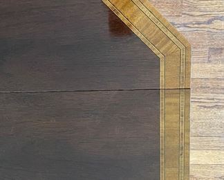 Council Craftsman Pembroke Table with Satinwood Inlay. Measures 27" x 17.5" x 27" H With Two 7.5" Drop Leaves. Photo 5 of 5.