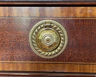 Council Craftsman Pembroke Table with Satinwood Inlay. Measures 27" x 17.5" x 27" H With Two 7.5" Drop Leaves. Photo 2 of 5.