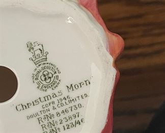 Royal Doulton "Christmas Morn" Figurine. Photo 2 of 2.