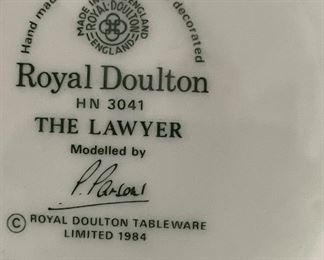 Royal Doulton "The Attorney" Figurine. Photo 2 of 2.