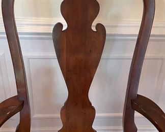 Set of 8 Queen-Anne Style Dining Chairs. Easily Reupholstered. Great DIY Project or Source It Out. 18” Seat Height. Photo 4 of 7.