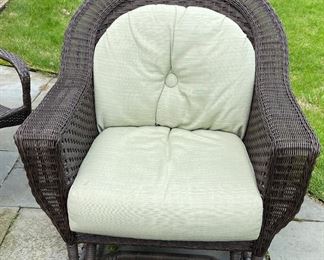 Woven Wicker All-Weather 5-Piece Outdoor Seating Set with Cushions & Covers. Photo 2 of 4.