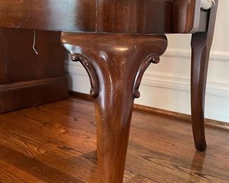 Set of 8 Queen-Anne Style Dining Chairs. Easily Reupholstered. Great DIY Project or Source It Out. 18” Seat Height. Photo 5 of 7.