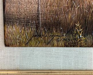 John L Myrup Landscape. Measures 15.5" x 11.5" Unframed; 22" x 17" Including Frame. Photo 2 of 2.