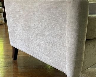 Neutral Upholstered Club Chair - 2 Available. See Next Photo for True Color. Each Measures 26.5” W x 36” D. Photo 3 of 3.