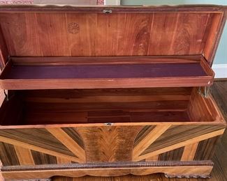 1950s Vintage Mid Century Roos Sweetheart Cedar Chest. Measures 47” W x 19” D. Photo 4 of 5.