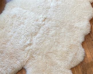 Vintage Luxury Double Sheepskin Rug. Measures 4' x 6’.