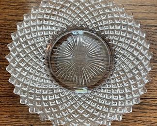 Set of 12 Depression Glass Salad Plates & Fruit Bowls. Photo 1 of 3.