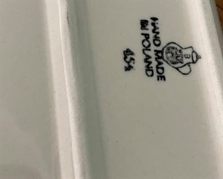 Polish Porcelain Bowls, Peacock Eyes Pattern - 2 Available. One Measures 9" D; One Measures 7.5" D. Photo 3 of 3.