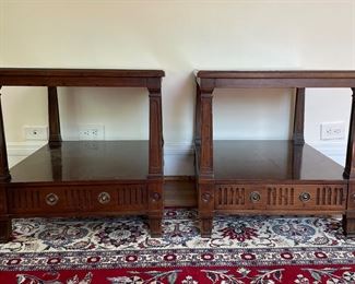 Pair of Vintage Henredon Side Tables. Great As Is But Would Be AWESOME Painted. Ask Us About Using Painting. Each Measures 22" x 27" x 22.5" H. Photo 1 of 4.