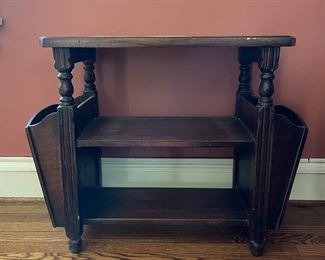 Vintage Side Table / Magazine Holder. Measures 28" x 14" x 24". Photo 1 of 2.