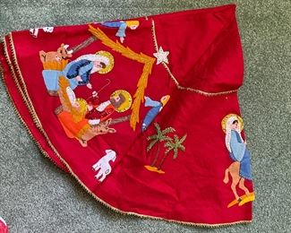 Vintage Christmas Tree Skirt.