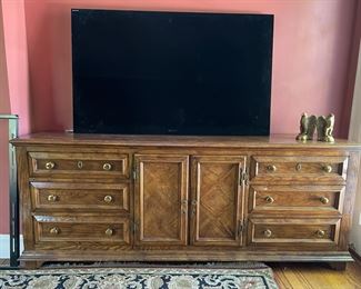 Mid-Century Century Bureau / Side Board. Great As Is But She'd Be Awesome With A Custom Paint Job! Measures 76" W x 19" D x 30.5" H. Photo 1 of 3.