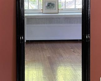 Vintage Ebonized Wood Mirror. Measures 25" W x 52" H. Photo 1 of 2.