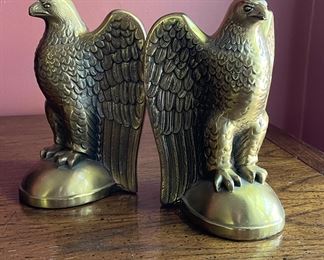 Pair of Brass Eagle Bookends.