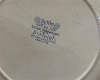 Burleigh Staffordshire, England "Scilla" China. Pieces Include: 11 Salad Plates, 9 Bowls, 12 Dinner Plates. Photo Burleigh Staffordshire, England "Scilla" China. Pieces Include: 11 Salad Plates, 9 Bowls, 12 Dinner Plates. Photo 2 of 3.