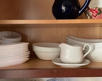 Sample of White China & Servicing Pieces.