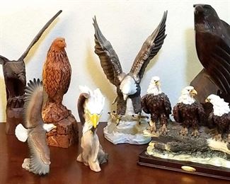 Carved Eagle Figurines