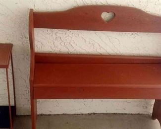 Wood Bench And Metal Plant Sand