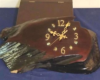 Driftwood Turquoise Clock