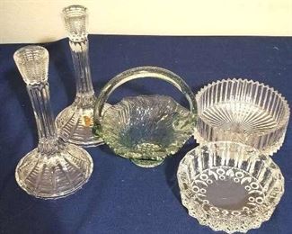 RCR Crystal Candlesticks And Glass Decor