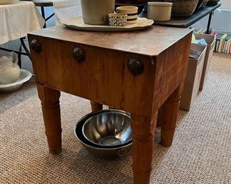 A fan favorite is this Antique Butcher Block made from Maple in Petosky Michigan!