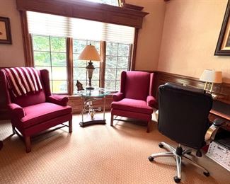 Matching wing back chairs